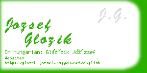 jozsef glozik business card